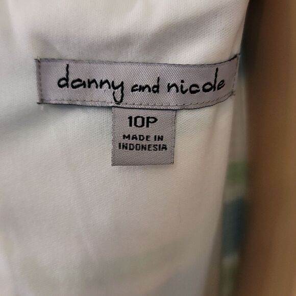 BRAND NEW DANNY AND NICOLE SPEARMINT MULTI STRIPE A-LINE DRESS - Picture 10 of 15